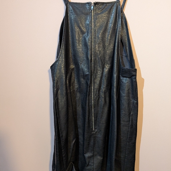 Floral mini leather dress - Picture 2 of 3